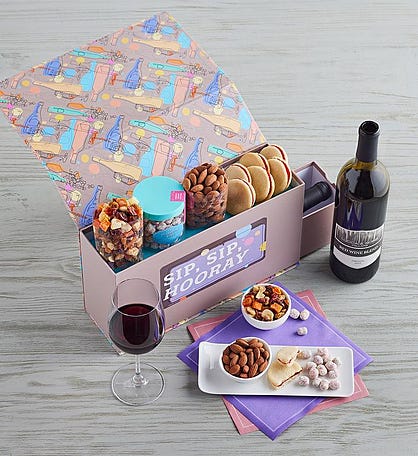 "Sip Sip Hooray" Wine Gift Box